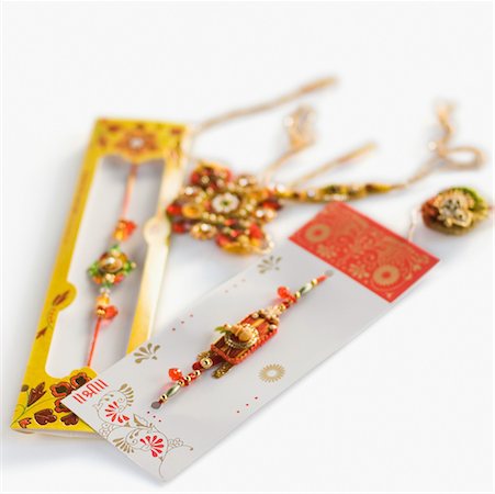 rakhi - Close-up of rakhis Stock Photo - Premium Royalty-Free, Code: 630-02219835