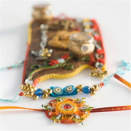 rakhi - Close-up of rakhis Stock Photo - Premium Royalty-Free, Code: 630-02219844