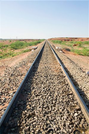 passing outdoor photos - Railroad track passing through a landscape, Jodhpur, Rajasthan, India Stock Photo - Premium Royalty-Free, Code: 630-03479118