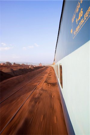 Train on a railroad track, Hampi, Karnataka, India Stock Photo - Premium Royalty-Free, Code: 630-03479167