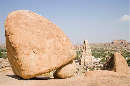 photographs of ancient india - High angle view of a temple, Virupaksha Temple, Hampi, Karnataka, India Stock Photo - Premium Royalty-Free, Code: 630-03479181