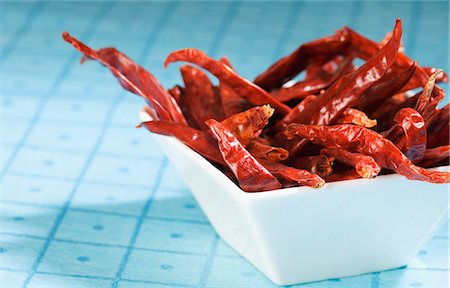 dry red chilli - Red chili peppers in a bowl Stock Photo - Premium Royalty-Free, Code: 630-03480074