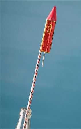 firecrackers festival - Close-up of a rocket in a bottle Stock Photo - Premium Royalty-Free, Code: 630-03480159