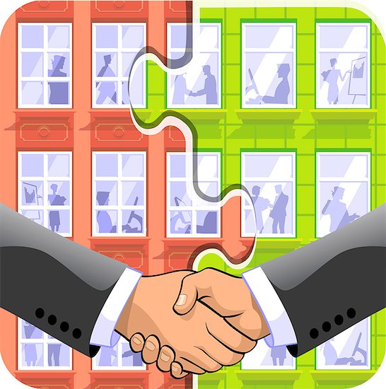 Two businessmen shaking hands Stock Photo - Premium Royalty-Free, Image code: 630-03481324
