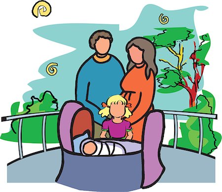 Couple with their two children in a park Stock Photo - Premium Royalty-Free, Code: 630-03481367