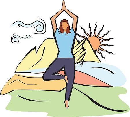 simsearch:630-03479808,k - Woman practicing yoga Fotografie stock - Premium Royalty-Free, Codice: 630-03481416