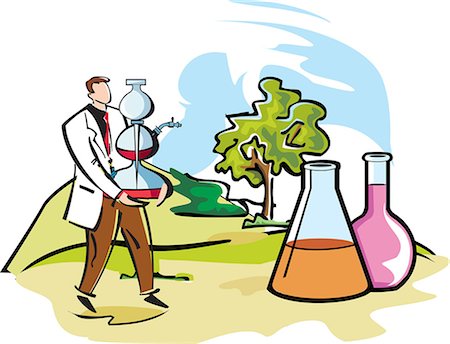 sustancia química - Scientist performing experiments Foto de stock - Sin royalties Premium, Código: 630-03481443
