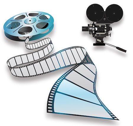 film shooting camera clipart - Close-up of a film reel and camera Stock Photo - Premium Royalty-Free, Code: 630-03481950
