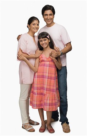 east indian mother and children - Portrait of a family smiling Stock Photo - Premium Royalty-Free, Code: 630-03481987