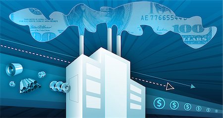 simsearch:630-06724108,k - Illustrative representation of process of raw materials to profit Stock Photo - Premium Royalty-Free, Code: 630-03482101