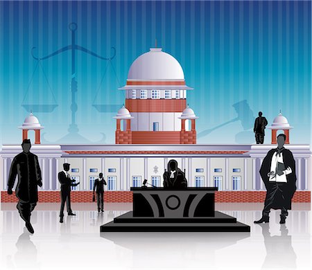 politics - People in front of a courthouse, Supreme Court, New Delhi, India Stock Photo - Premium Royalty-Free, Code: 630-03482126