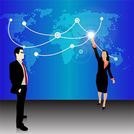 economía global - Illustrative representation showing the global expansion of Indian business Foto de stock - Sin royalties Premium, Código: 630-03482148