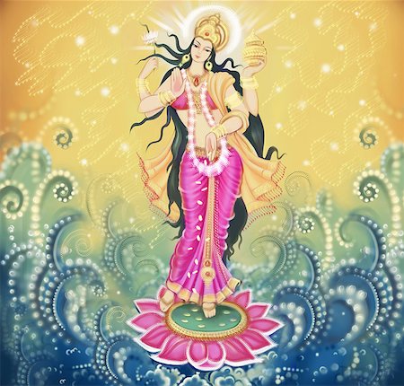 economy illustration - Close-up of Goddess Lakshmi Stock Photo - Premium Royalty-Free, Code: 630-03482182