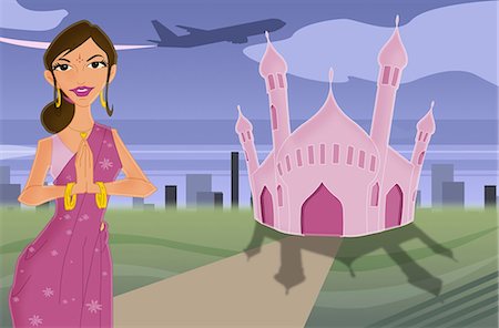 front view aircraft - Cabin crew in front of a mausoleum, Taj Mahal, Agra, Uttar Pradesh, India Stock Photo - Premium Royalty-Free, Code: 630-03482197