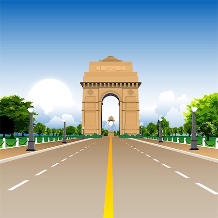 simsearch:630-07071435,k - Facade of a war memorial, India Gate, New Delhi, India Stock Photo - Premium Royalty-Free, Code: 630-03482218