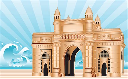 simsearch:630-03482328,k - Facade of a monument, Gateway Of India, Mumbai, Maharashtra, India Stock Photo - Premium Royalty-Free, Code: 630-03482568