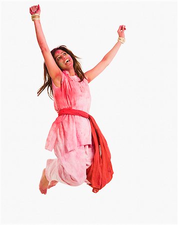 paint motion - Woman celebrating Holi Stock Photo - Premium Royalty-Free, Code: 630-03483145