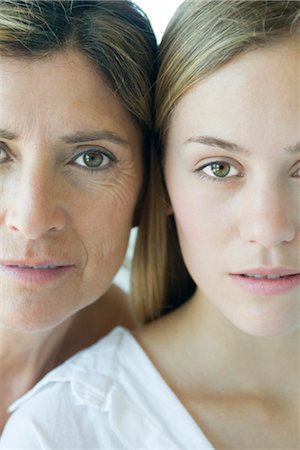 portrait of mother - Mother and daughter, close-up portrait Stock Photo - Premium Royalty-Free, Code: 632-05554032