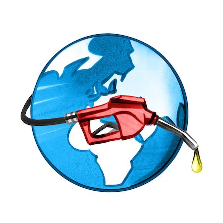 Earth attached with gas pump Stock Photo - Premium Royalty-Free, Code: 632-05554279