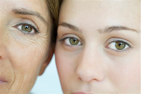 falten (hautstruktur) - Mutter und Tochter, close-up-Porträt Stockbilder - Premium RF Lizenzfrei, Bildnummer: 632-05553504