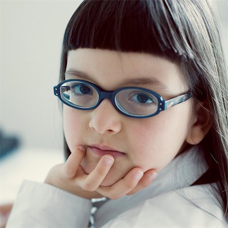 Girl with glasses, portrait Stock Photo - Premium Royalty-Free, Code: 632-05553594