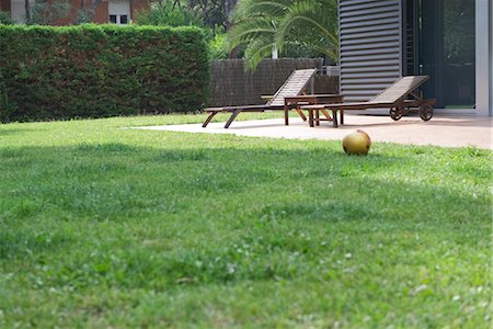 Empty backyard Stock Photo - Premium Royalty-Free, Code: 632-05553713