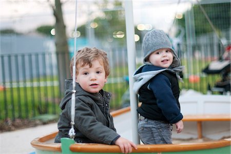 Toddler boys playing on playground Stock Photo - Premium Royalty-Free, Code: 632-05759457