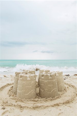 Sand castle Foto de stock - Sin royalties Premium, Código: 632-05816774