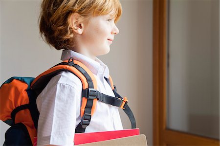 Boy prepared for school Fotografie stock - Premium Royalty-Free, Codice: 632-05816915