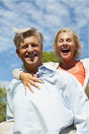 simsearch:632-05816872,k - Mature couple together outdoors, portrait Stock Photo - Premium Royalty-Free, Code: 632-05816954