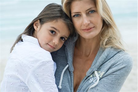 shirt cleavage - Mother and daughter, portrait Stock Photo - Premium Royalty-Free, Code: 632-05817077
