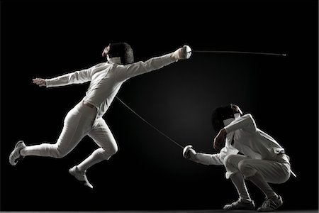 esgrima - Fencers fencing Foto de stock - Sin royalties Premium, Código: 632-05817108