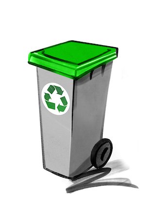 Recycling bin Stock Photo - Premium Royalty-Free, Code: 632-05817158