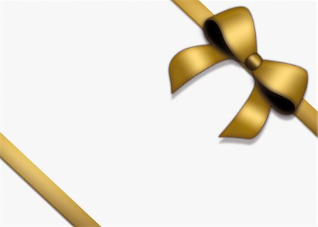 Gift bow on white background Stock Photo - Premium Royalty-Free, Code: 632-05817170