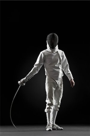 esgrima - Fencer, portrait Foto de stock - Sin royalties Premium, Código: 632-05845560