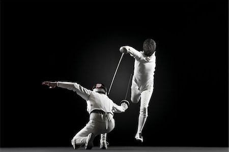 esgrima - Fencer fencing Foto de stock - Sin royalties Premium, Código: 632-05845570