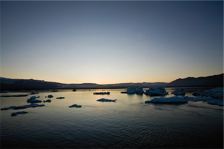 simsearch:632-06030171,k - Iceland, Jokulsarlon glacial lagoon at twilight Stock Photo - Premium Royalty-Free, Code: 632-05845581