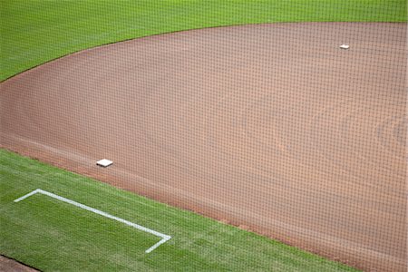 sports and baseball - Baseball diamond, cropped Stock Photo - Premium Royalty-Free, Code: 632-05991116