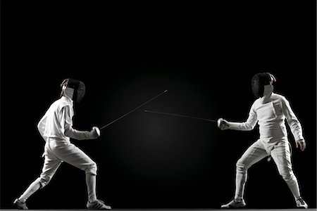 esgrima - Fencers fencing Foto de stock - Sin royalties Premium, Código: 632-05991113