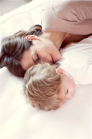 simsearch:633-05401631,k - Mother napping with young son Stock Photo - Premium Royalty-Free, Code: 632-05991285
