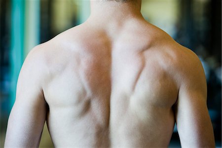 Back of muscular man, rear view Stock Photo - Premium Royalty-Free, Code: 632-05991558