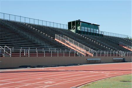 stadium bleachers - Empty stadium and running track Stock Photo - Premium Royalty-Free, Code: 632-05992222