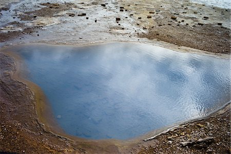 Hot spring, Iceland Foto de stock - Sin royalties Premium, Código: 632-06029583