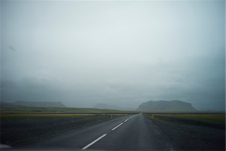 fog country - Iceland, road through foggy countryside Stock Photo - Premium Royalty-Free, Code: 632-06029637