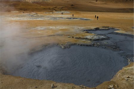 Geothermal mudpot, Namafjall, Iceland Fotografie stock - Premium Royalty-Free, Codice: 632-06029640