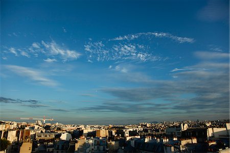 roof in paris - Blue sky over rooftops, Paris, France Stock Photo - Premium Royalty-Free, Code: 632-06029753