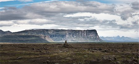 simsearch:632-06030042,k - Islande, vue panoramique du champ de lave et falaises Photographie de stock - Premium Libres de Droits, Code: 632-06029936