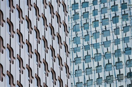 Façade du bâtiment moderne, plein cadre Photographie de stock - Premium Libres de Droits, Code: 632-06118937