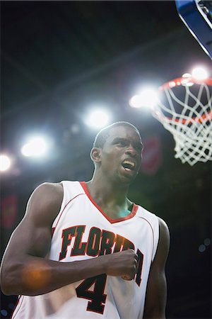 shout low angle - Basketball player cheering Stock Photo - Premium Royalty-Free, Code: 632-06317646