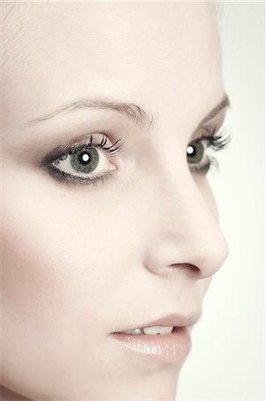 eyes and nose - Face of young woman, portrait Stock Photo - Premium Royalty-Free, Code: 632-06317888